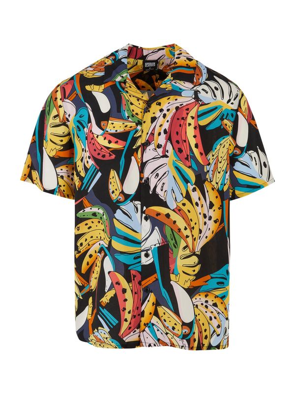 Urban Classics Urban Classics Риза  тюркоазен / охра / зелено / черно / бяло