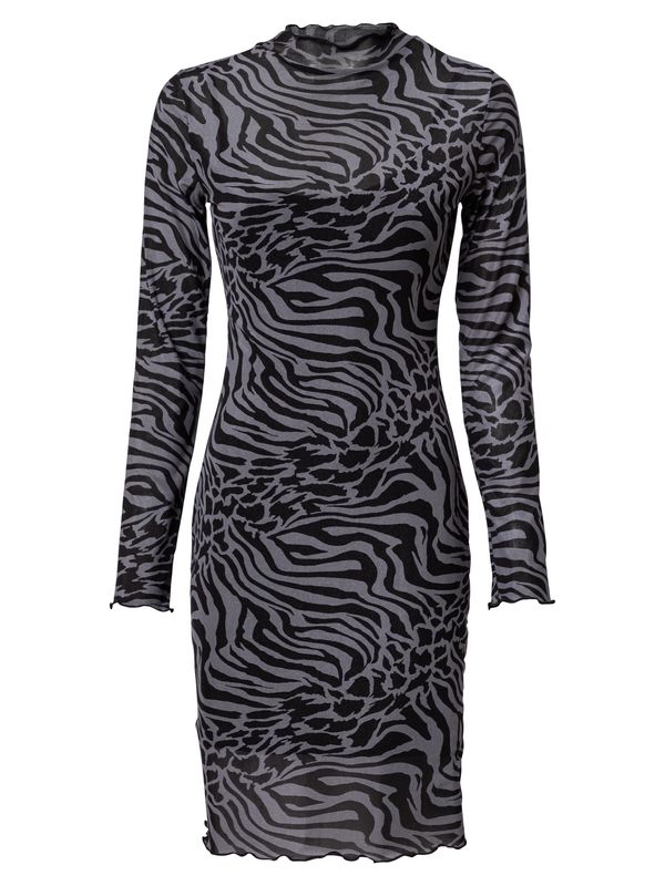 Urban Classics Urban Classics Рокля  сребърно сиво / черно