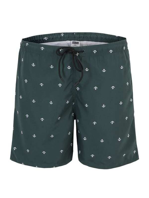 Urban Classics Urban Classics Шорти за плуване  елхово зелено / бяло