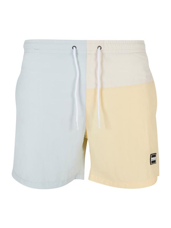 Urban Classics Urban Classics Шорти за плуване  кремаво / светлосиньо / черно / бяло