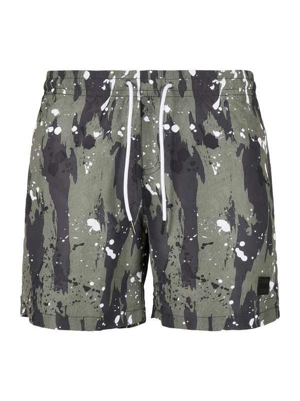 Urban Classics Urban Classics Шорти за плуване  маслина / черно / бяло