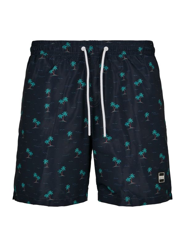 Urban Classics Urban Classics Шорти за плуване  нощно синьо / пъстро