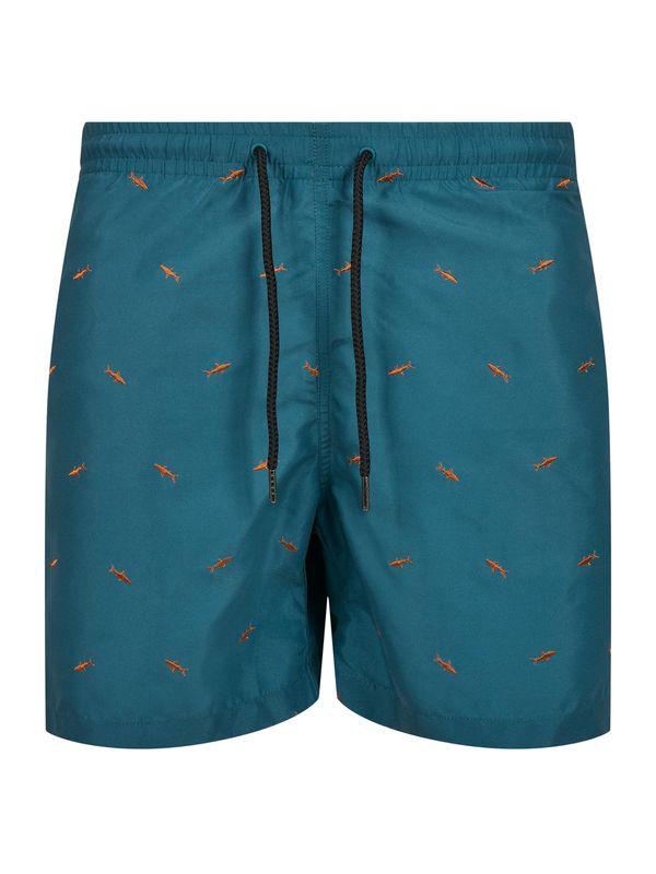 Urban Classics Urban Classics Шорти за плуване  петрол / тъмнооранжево