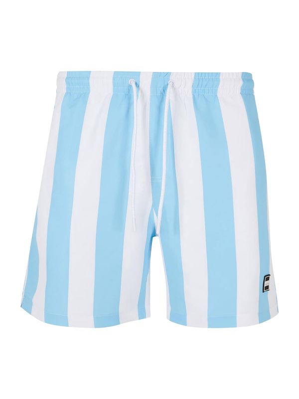 Urban Classics Urban Classics Шорти за плуване  светлосиньо / бяло