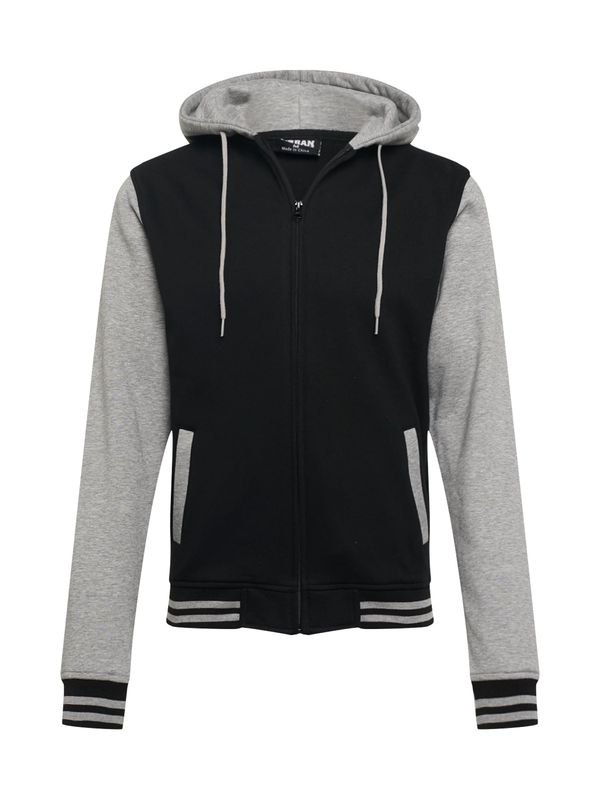 Urban Classics Urban Classics Суичъри с качулка  сив меланж / черно