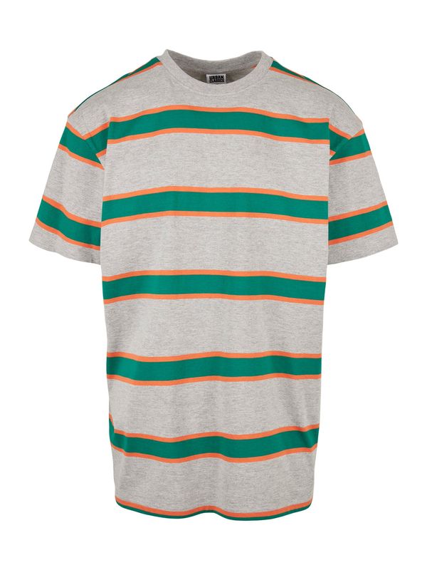 Urban Classics Urban Classics Тениска  сив меланж / тревнозелено / тъмнооранжево