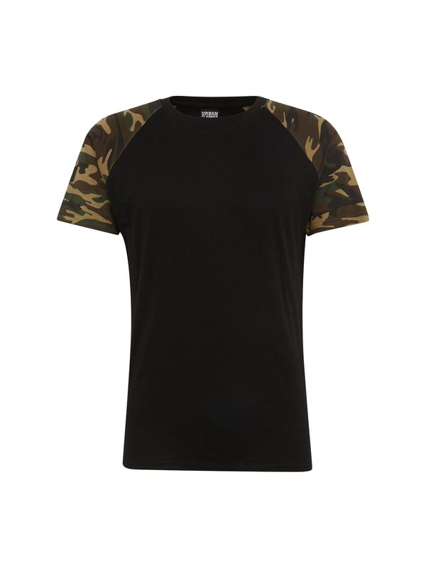 Urban Classics Urban Classics Тениска  светлокафяво / зелено / каки / черно
