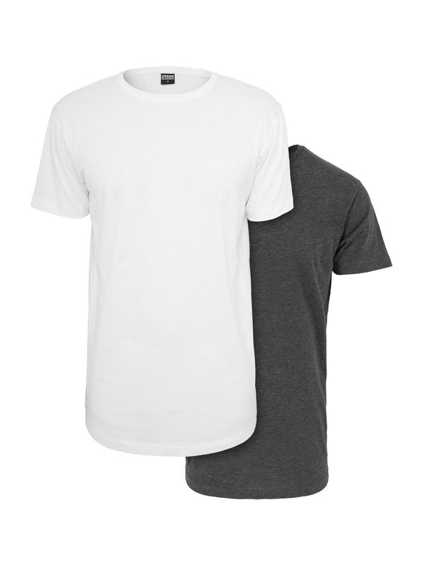 Urban Classics Urban Classics Тениска  тъмносиво / бяло