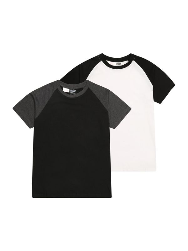 Urban Classics Urban Classics Тениска  тъмносиво / черно / бяло