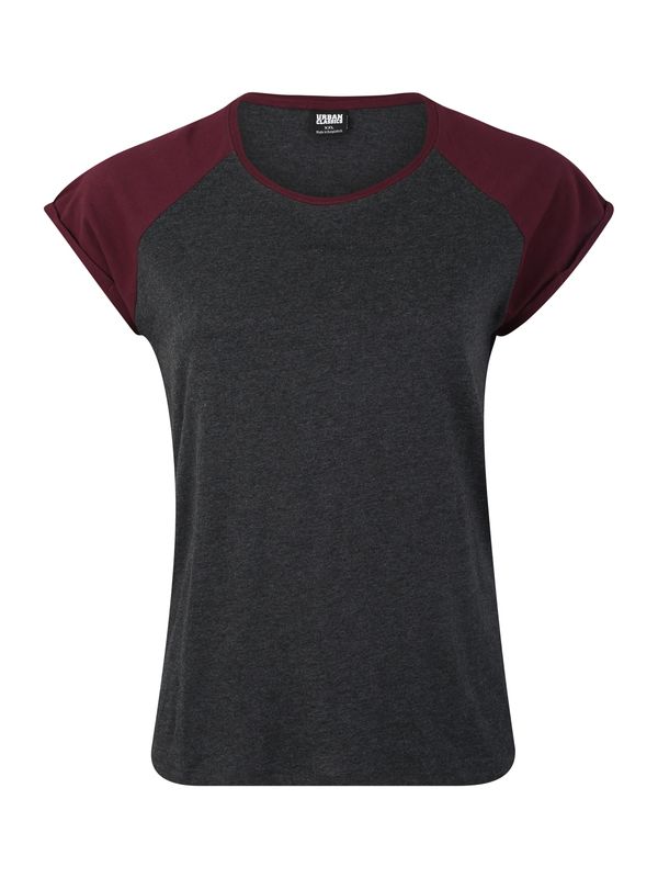 Urban Classics Urban Classics Тениска  тъмносиво / винено червено