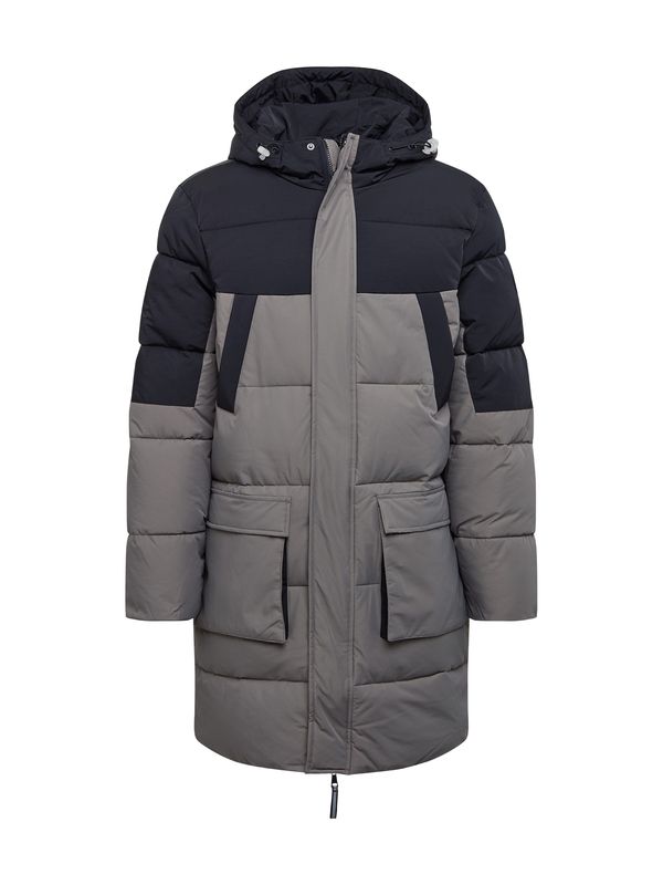 Urban Classics Urban Classics Зимна парка  таупе сиво / черно