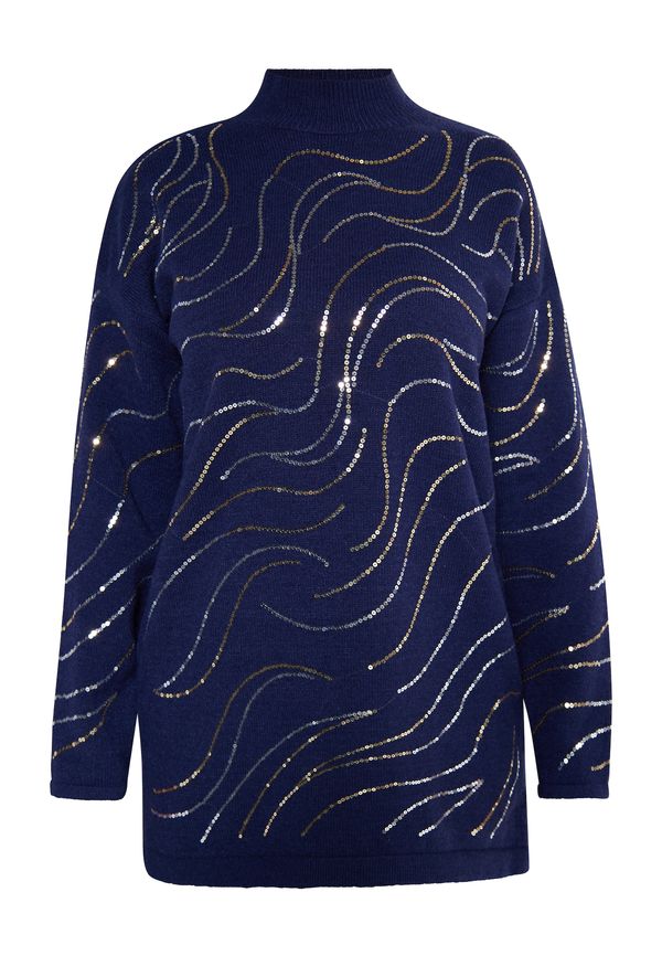 usha BLACK LABEL usha BLACK LABEL Пуловер  морскосиньо / злато / сребърно