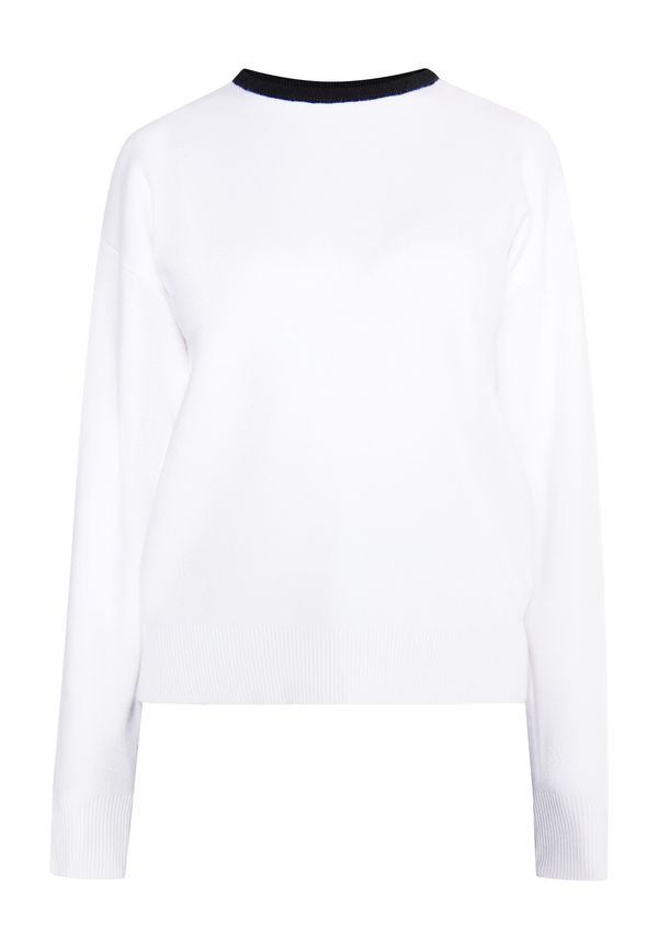 usha BLACK LABEL usha BLACK LABEL Пуловер 'Nowles'  черно / бяло