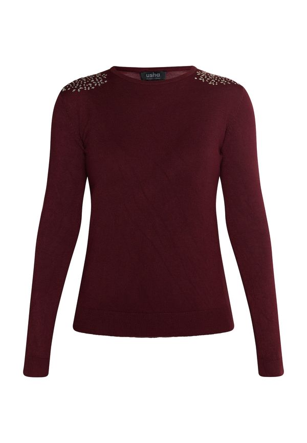 usha BLACK LABEL usha BLACK LABEL Пуловер 'Nowles'  винено червено