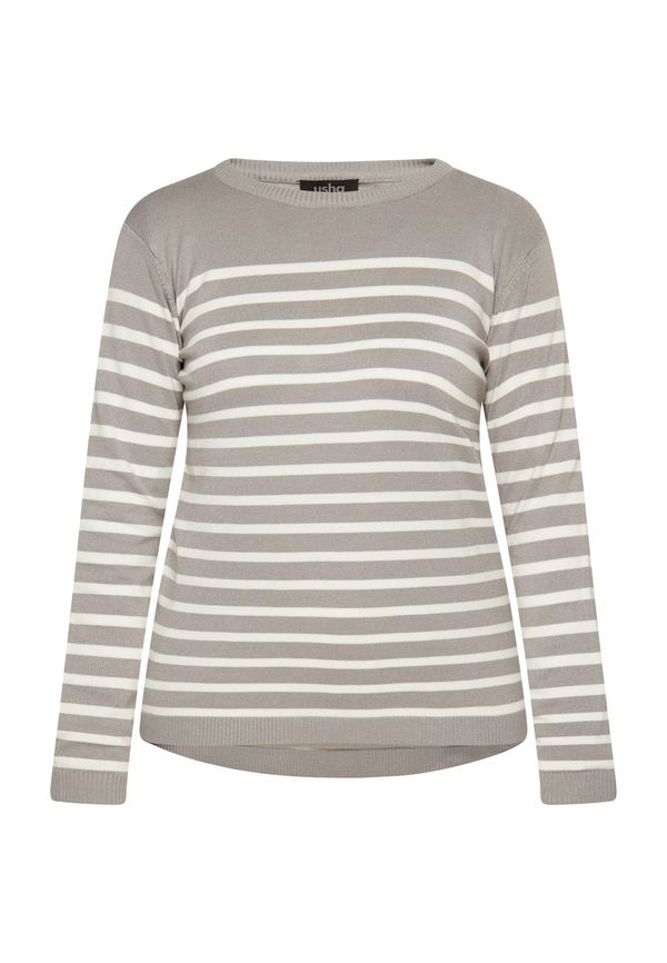 usha BLACK LABEL usha BLACK LABEL Пуловер  сиво / бяло