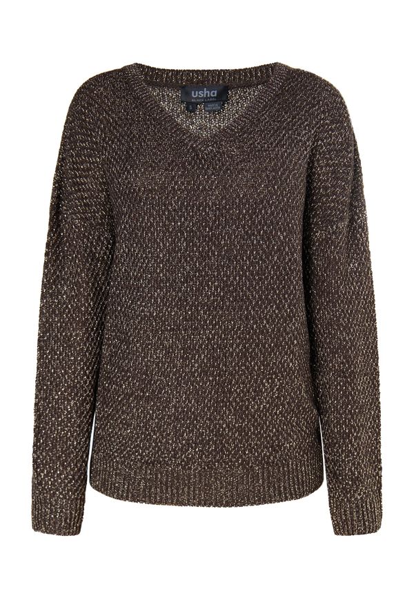 usha BLACK LABEL usha BLACK LABEL Пуловер  тъмнокафяво