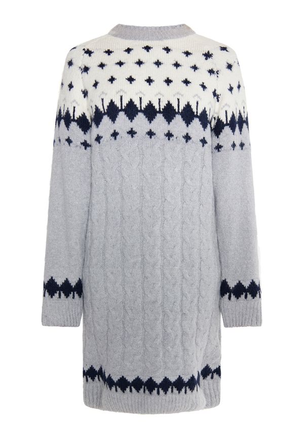 usha BLUE LABEL usha BLUE LABEL Плетена рокля  екрю / сиво / черно