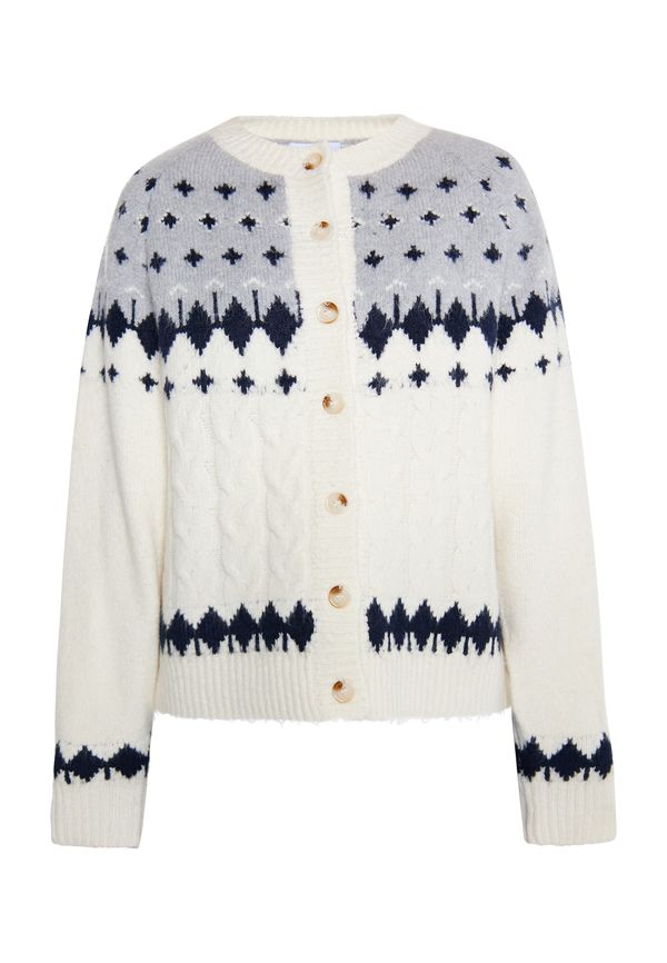 usha BLUE LABEL usha BLUE LABEL Плетена жилетка  нейви синьо / тъмносиво / бяло