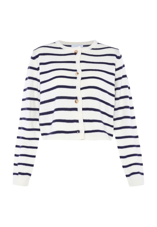 usha BLUE LABEL usha BLUE LABEL Плетена жилетка  синьо / бял памук