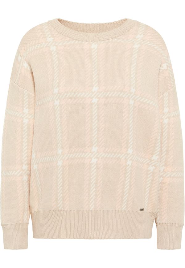 usha BLUE LABEL usha BLUE LABEL Пуловер  бежово / бяло