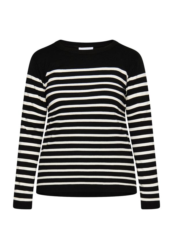 usha BLUE LABEL usha BLUE LABEL Пуловер  черно / бял памук