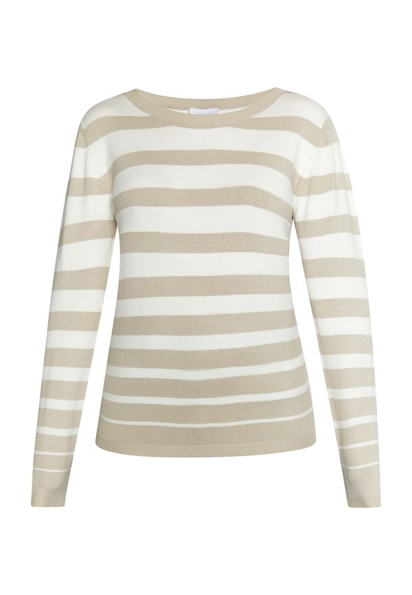 usha BLUE LABEL usha BLUE LABEL Пуловер 'Fenia'  камък / бяло