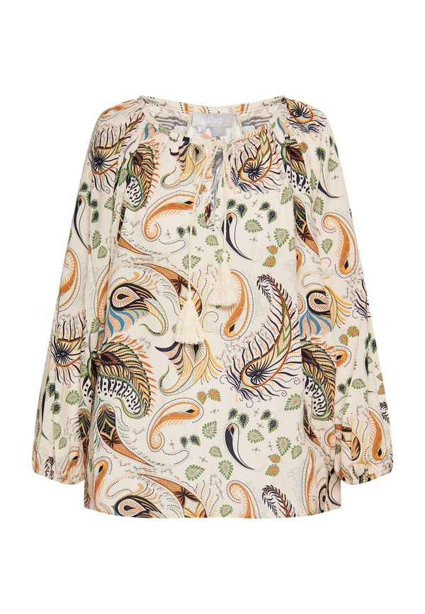 Usha Usha Блуза  кремаво / синьо / пуебло оранжево-кафяво / черно