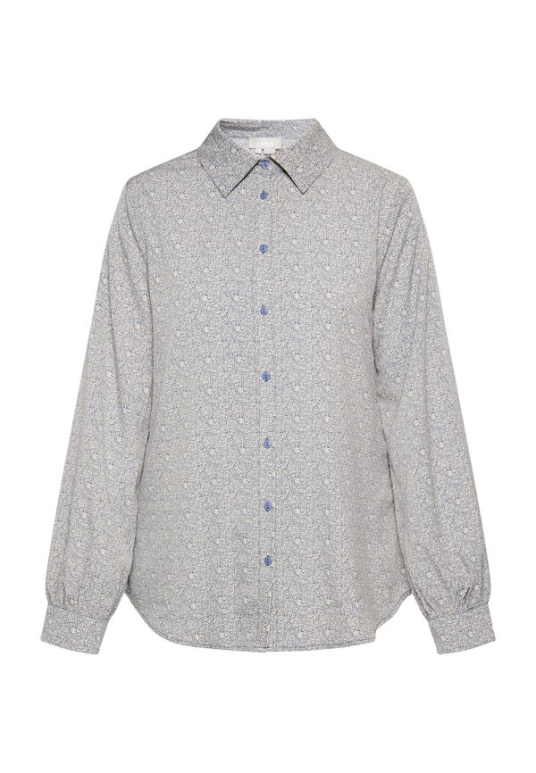 Usha Usha Блуза  синя тинтява / мръсно бяло