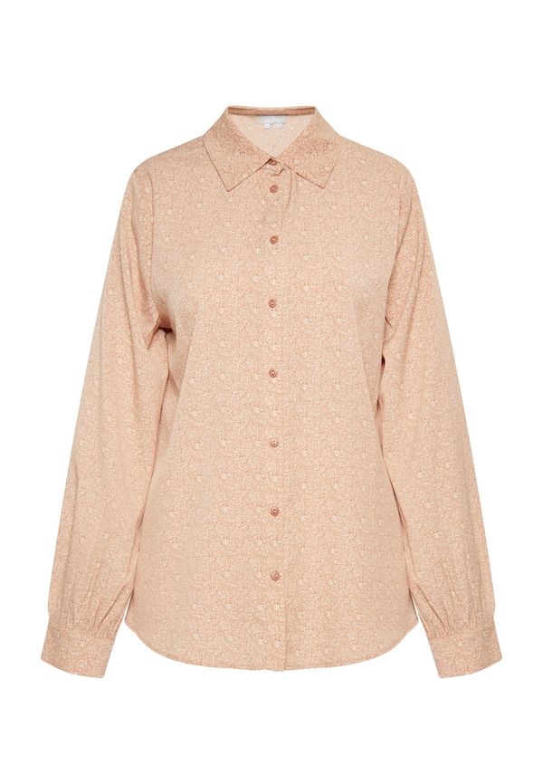 Usha Usha Блуза  светлокафяво / бяло