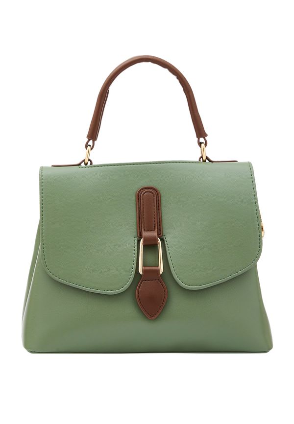 Usha Usha Дамска чанта  кафяво / пастелно зелено