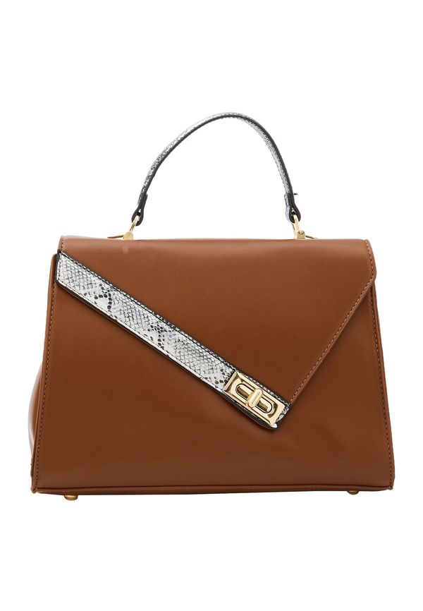 Usha Usha Дамска чанта  кафяво / сиво / бяло