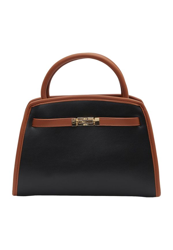 Usha Usha Дамска чанта  кафяво / злато / черно