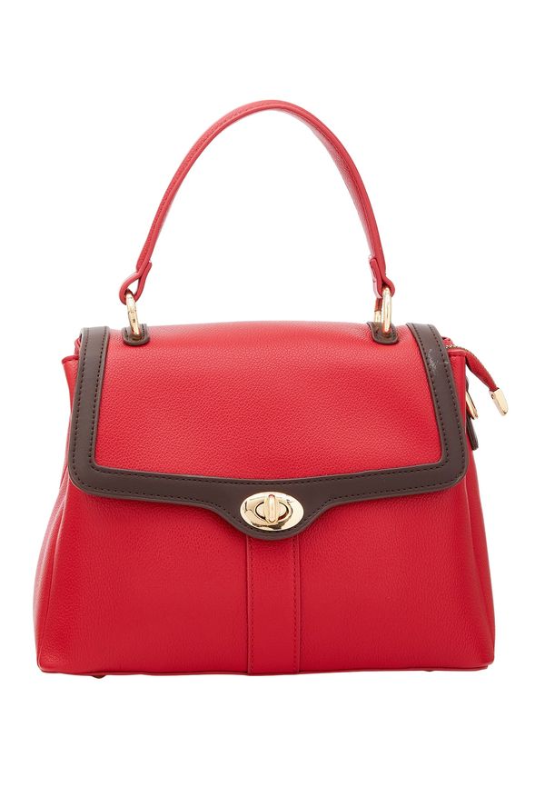 Usha Usha Дамска чанта  кафяво / злато / червено