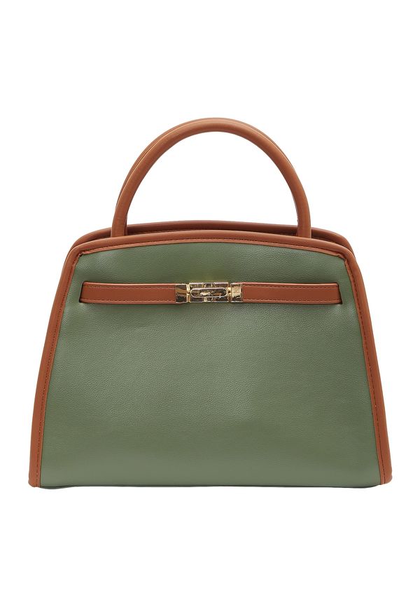 Usha Usha Дамска чанта  кафяво / злато / светлозелено