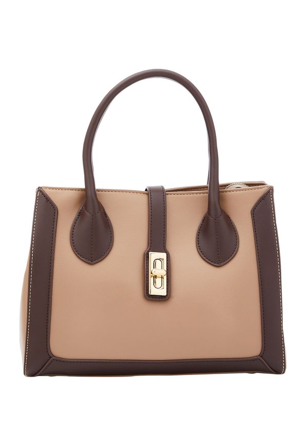 Usha Usha Дамска чанта  тъмнобежово / тъмнокафяво / злато