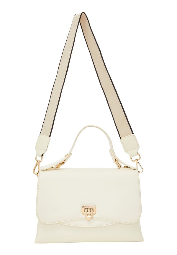 Usha Usha Дамска чанта  злато / черно / бял памук