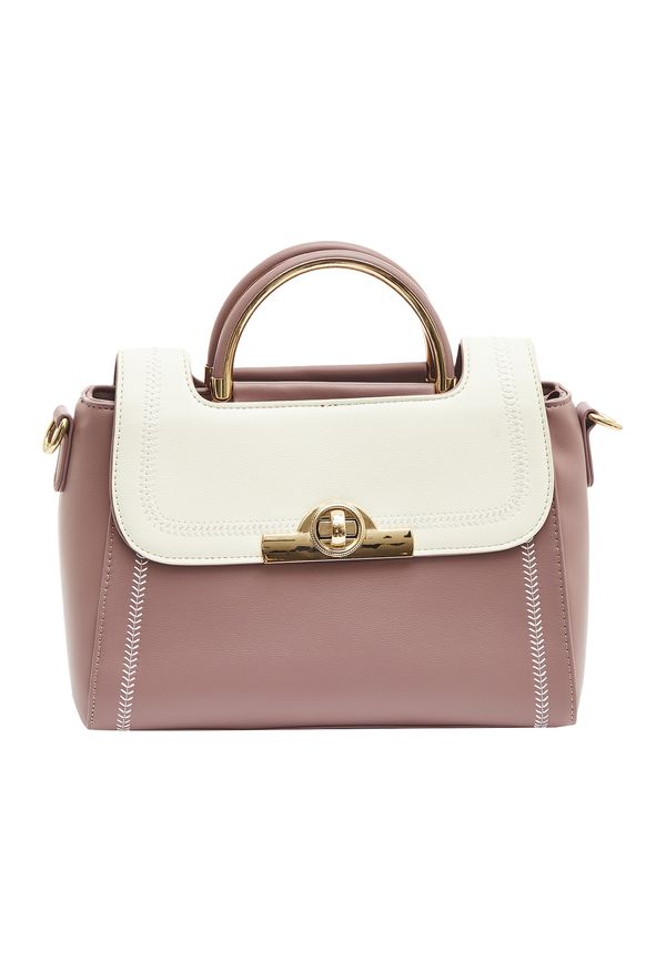 Usha Usha Дамска чанта  злато / розово / бял памук