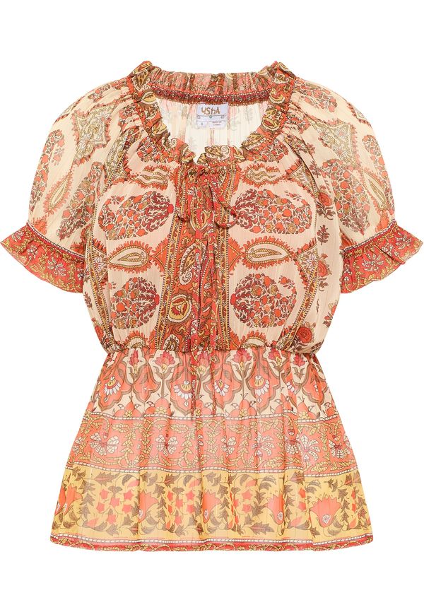 usha FESTIVAL usha FESTIVAL Блуза  кремаво / жълто / маслина / тъмнооранжево