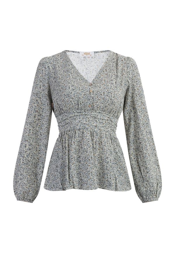 usha FESTIVAL usha FESTIVAL Блуза 'Rakata'  кафяво / черно / мръсно бяло