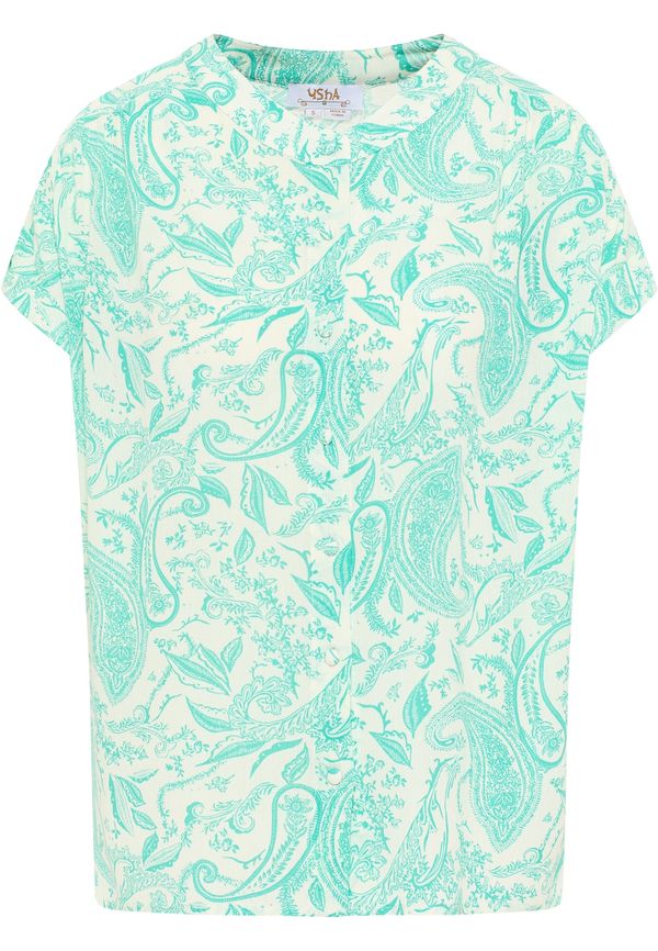 usha FESTIVAL usha FESTIVAL Блуза  тюркоазен / бял памук