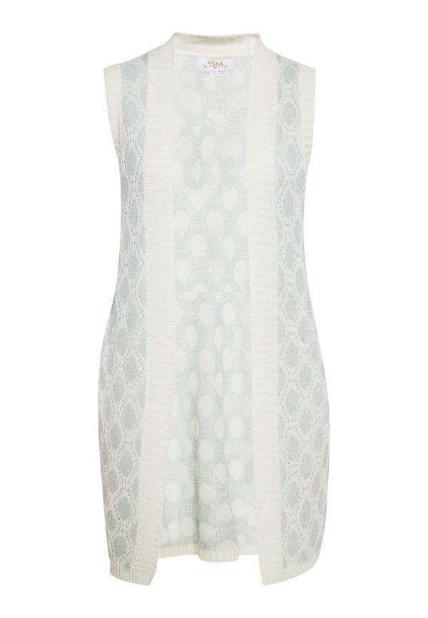 usha FESTIVAL usha FESTIVAL Плетен елек  пастелно синьо / бяло