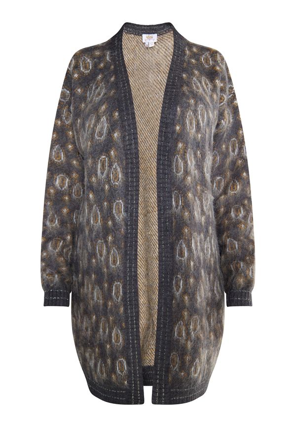 usha FESTIVAL usha FESTIVAL Плетена жилетка 'Carnea'  кафяво / антрацитно черно