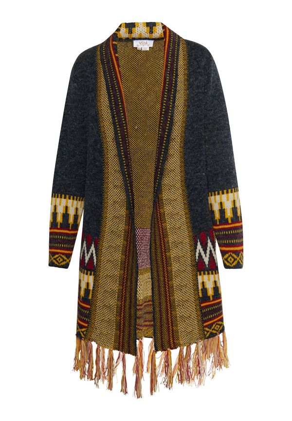 usha FESTIVAL usha FESTIVAL Плетена жилетка  морскосиньо / златистожълто / карминено червено / бяло