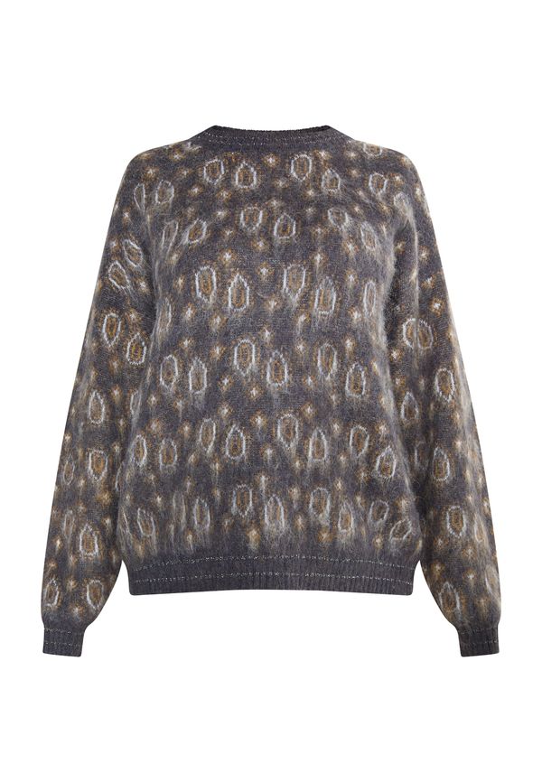 usha FESTIVAL usha FESTIVAL Пуловер  кафяво / жълто / бяло