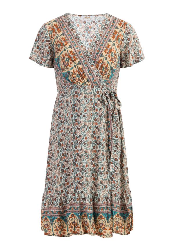 usha FESTIVAL usha FESTIVAL Рокля  бежово / синьо / кафяво / бяло