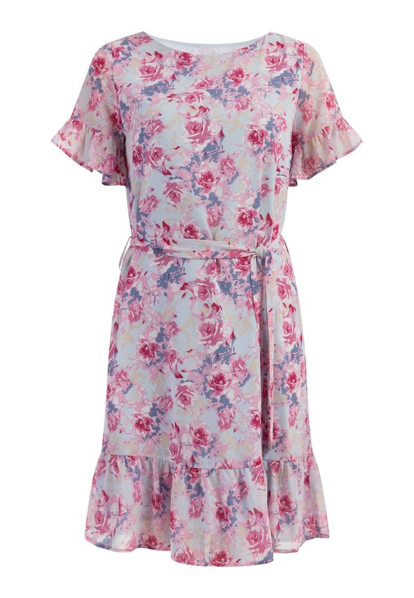 Usha Usha Лятна рокля  бежово / гълъбово синьо / розово / розе