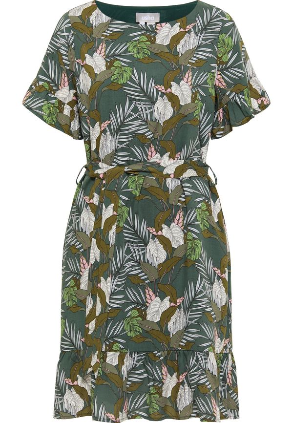 Usha Usha Лятна рокля  тъмнозелено / пъстро