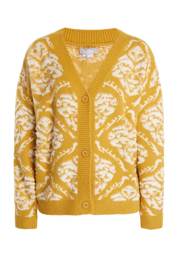 Usha Usha Плетена жилетка  къри / бяло