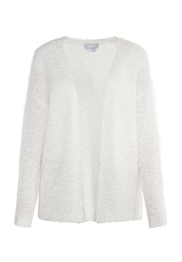 Usha Usha Плетена жилетка 'Lurea'  бял памук