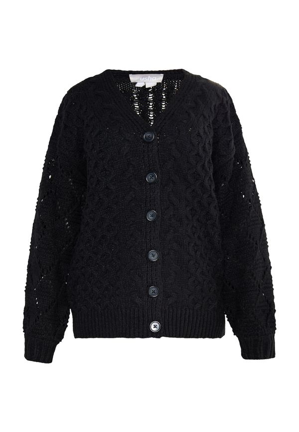 Usha Usha Плетена жилетка 'Lurea'  черно